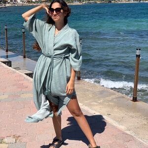 Simpuna Sage Kimono with Rope Belt